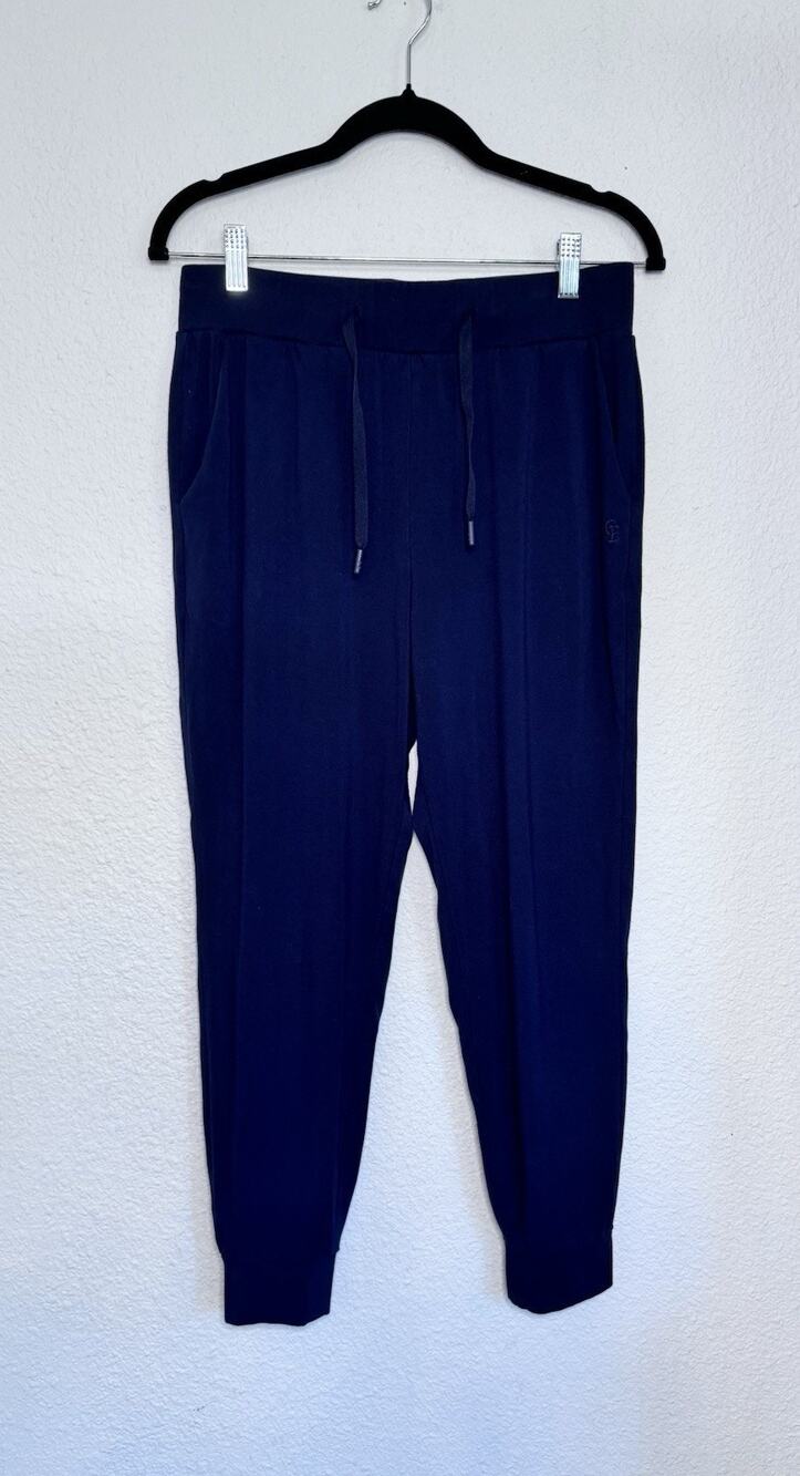 Cozy Earth Women’s SZ M Navy Joggers Soft Stretch Pockets Elastic Waist Comfort
